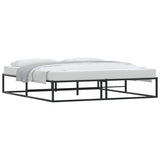 Bed Frame without Mattress Black 183x203 cm King Metal