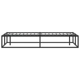 Bed Frame without Mattress Black 183x203 cm King Metal - Rear View