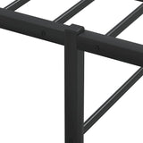Bed Frame without Mattress Black 183x203 cm King Metal - Low Angle