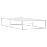 Bed Frame without Mattress White 92x187 cm Single Metal - Close-Up Angle