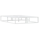 Bed Frame without Mattress White 137x187 cm Double Metal