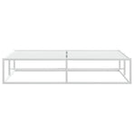 Bed Frame without Mattress White 153x203 cm Queen Metal