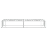 Bed Frame without Mattress White 153x203 cm Queen Metal - Rear View