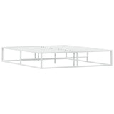 Bed Frame without Mattress White 153x203 cm Queen Metal