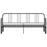 Daybed with Trundle without Mattress Black 92x187 cm Single Metal