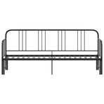 Daybed with Trundle without Mattress Black 92x187 cm Single Metal