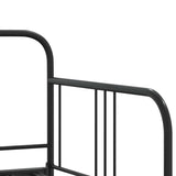 Daybed with Trundle without Mattress Black 92x187 cm Single Metal - Extra Image