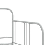 Daybed with Trundle without Mattress White 92x187 cm Single Metal - Extra Image