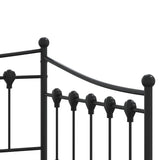 Daybed with Trundle without Mattress Black 92x187 cm Single Metal - Extra Image
