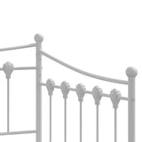 Daybed with Trundle without Mattress White 92x187 cm Single Metal - Extra Image