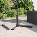 Umbrella Weight Plates 2 pcs Grey Granite Triangular 14 kg - Side View