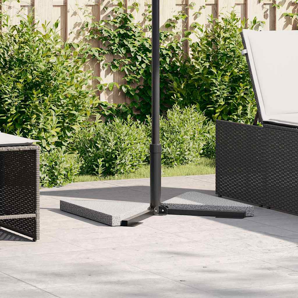 Umbrella Weight Plates 2 pcs Grey Granite Triangular 14 kg