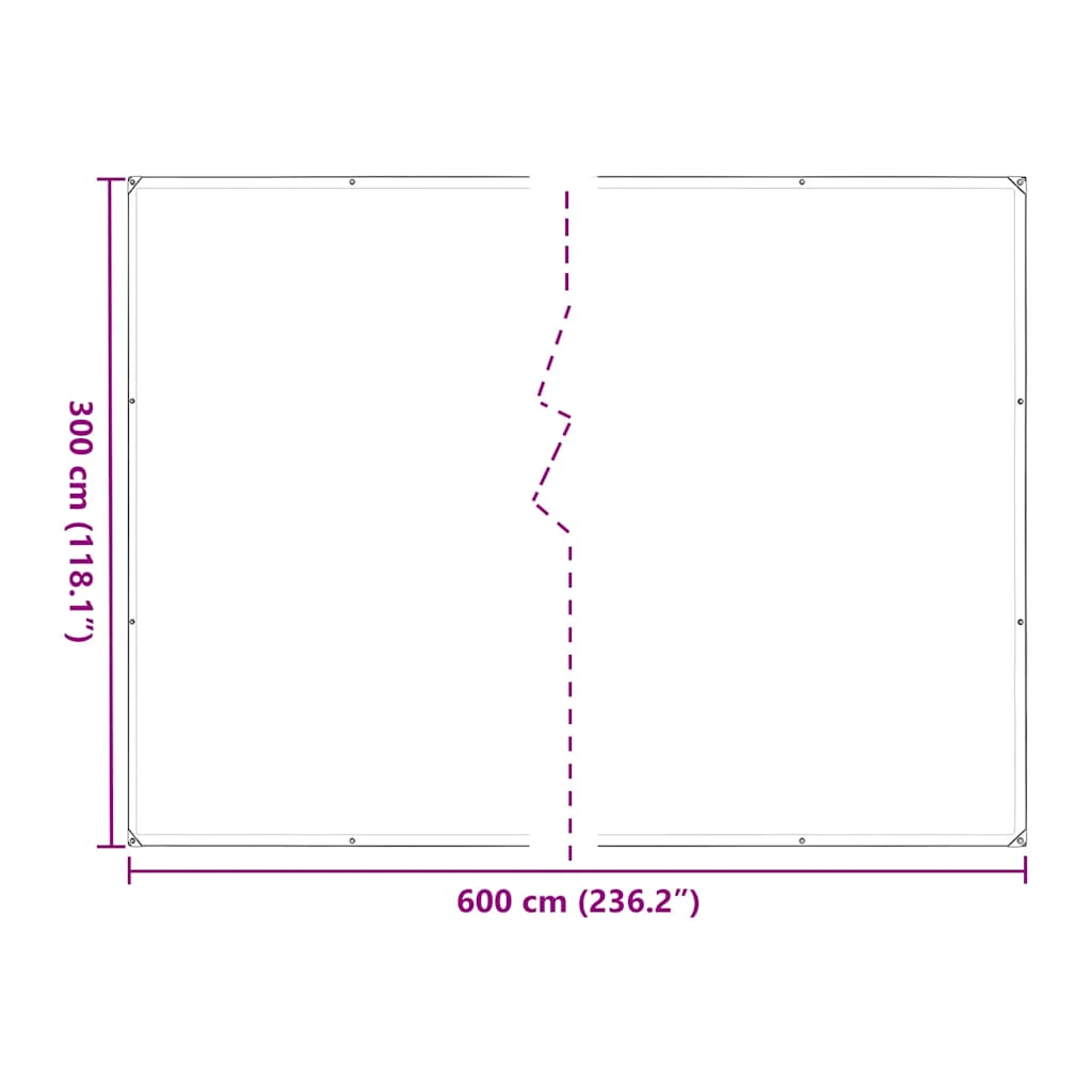 Plant CoverÂ with Eyelets 3x6 m Polyethylene