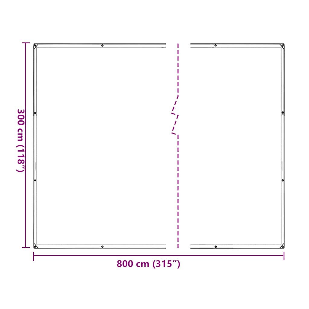 Plant CoverÂ with Eyelets 3x8 m Polyethylene