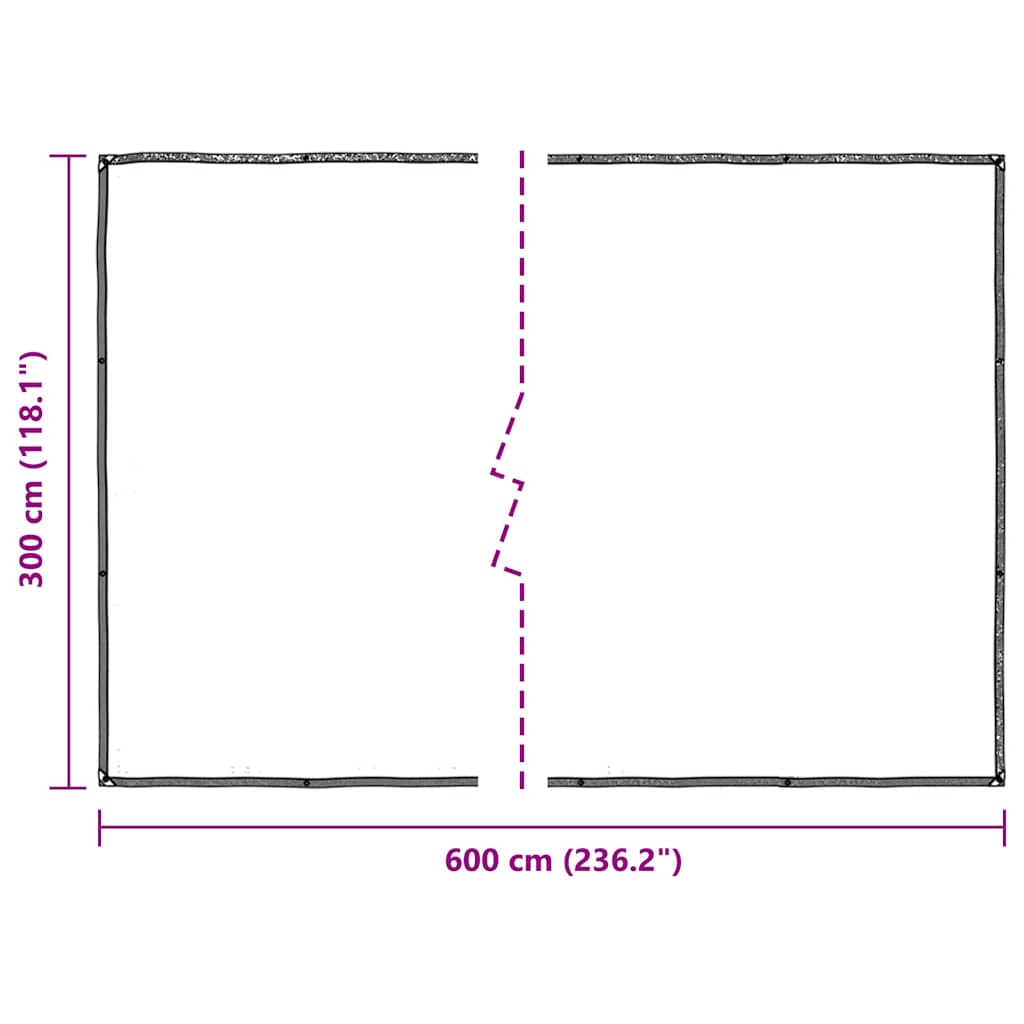 Plant CoverÂ with Eyelets 3x6 m Polyethylene