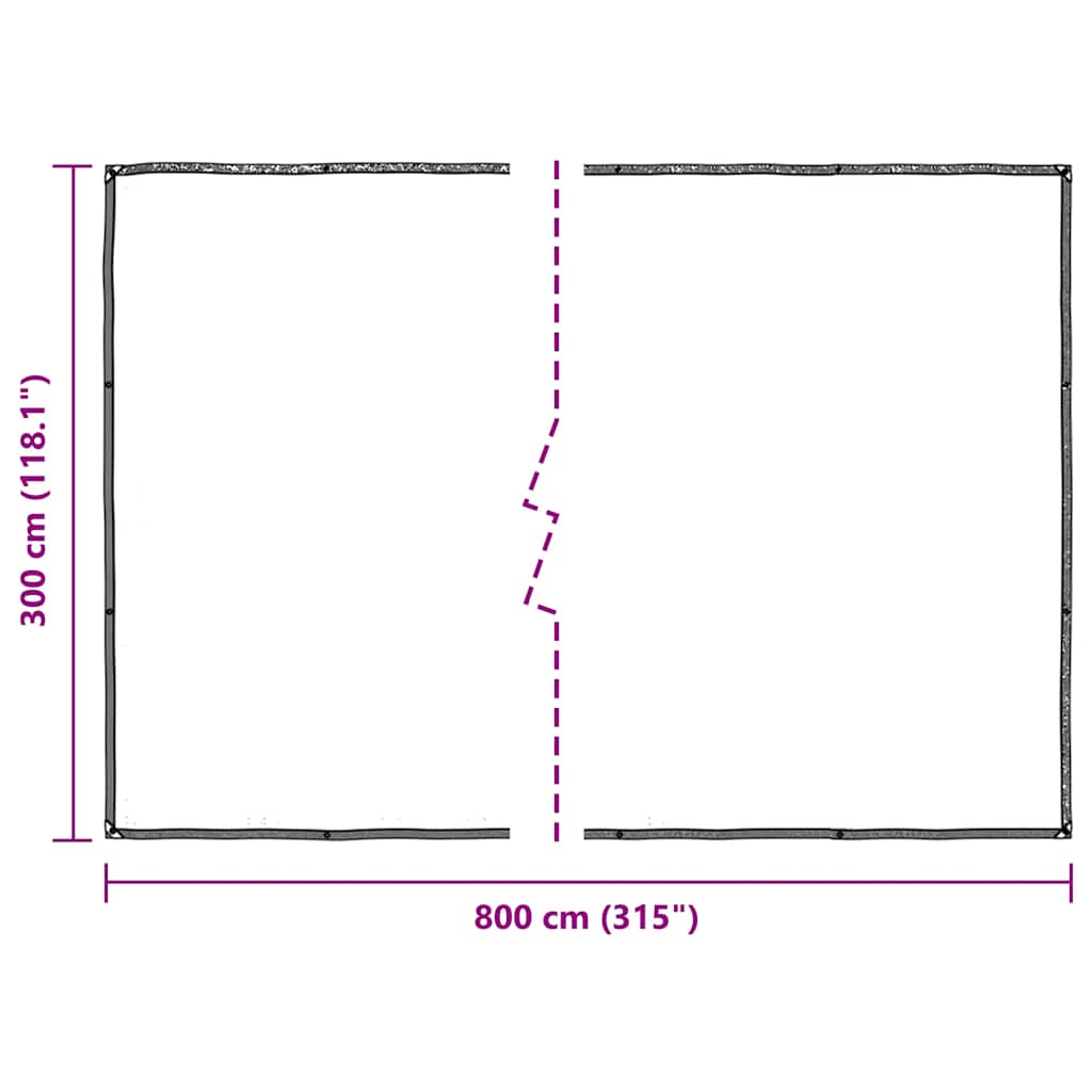Plant CoverÂ with Eyelets 3x8 m Polyethylene