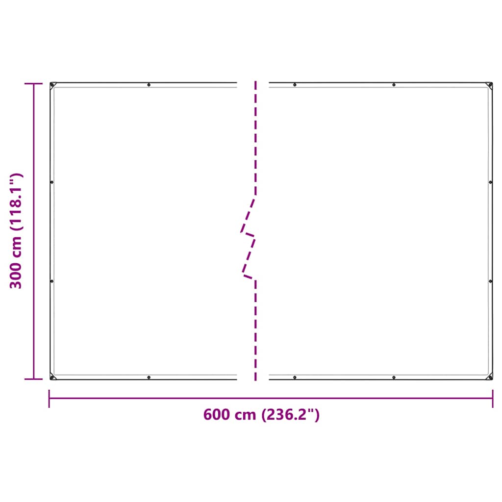 Plant Cover with Eyelets 3x6 m PVC