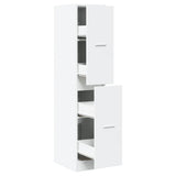 Apothecary Cabinet White 30x41x144.5 cm Engineered Wood