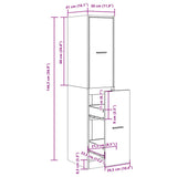Apothecary Cabinet White 30x41x144.5 cm Engineered Wood - Low Angle