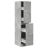 Apothecary Cabinet Concrete Grey 30x41x144.5 cm Engineered Wood