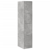 Apothecary Cabinet Concrete Grey 30x41x144.5 cm Engineered Wood - Side View
