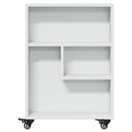 Narrow Storage Trolley White 48x13x68 cm Engineered Wood