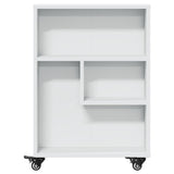 Narrow Storage Trolley White 48x13x68 cm Engineered Wood - Top-Down View