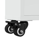 Narrow Storage Trolley White 48x13x68 cm Engineered Wood - Low Angle