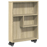 Narrow Storage Trolley Sonoma Oak 48x13x68 cm Engineered Wood - Front View