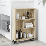 Narrow Storage Trolley Sonoma Oak 48x13x68 cm Engineered Wood - Side View