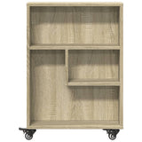 Narrow Storage Trolley Sonoma Oak 48x13x68 cm Engineered Wood - Top-Down View