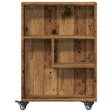 Narrow Storage Trolley Old Wood 48x13x68 cm Engineered Wood - Top-Down View