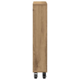 Narrow Storage Trolley Artisian Oak 48x13x68 cm Engineered Wood - 45-Degree Angle