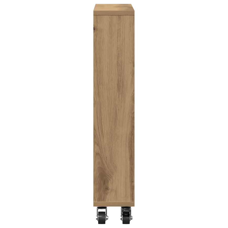 Narrow Storage Trolley Artisian Oak 48x13x68 cm Engineered Wood