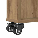 Narrow Storage Trolley Artisian Oak 48x13x68 cm Engineered Wood - Low Angle