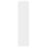 Narrow Storage Trolley 4 Tier White Engineered Wood - 45-Degree Angle