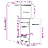 Narrow Bathroom Cupboard with Wheels White Engineered Wood - Extra Image