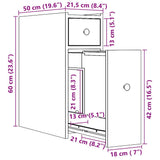 Narrow Bathroom Cupboard with Wheels White Engineered Wood