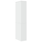 Narrow Bathroom Cupboard with Wheels White Engineered Wood