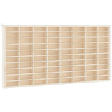 Wooden Collector's Display Case with 80 Compartments 80x4.5x40.5cm - Front View