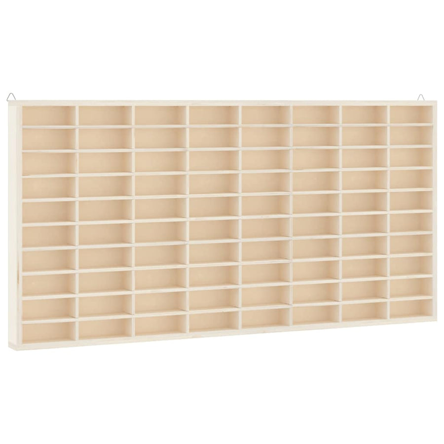 Wooden Collector's Display Case 80 Compartments 80x4.5x40.5 cm