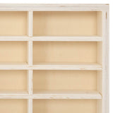 Wooden Collector's Display Case with 80 Compartments 80x4.5x40.5cm - Low Angle