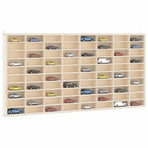 Wooden Collector's Display Case 80 Compartments 80x4.5x40.5 cm