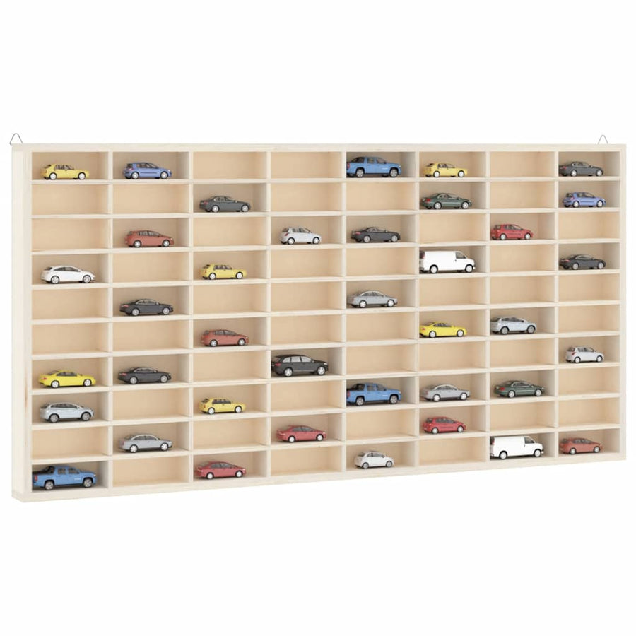 Wooden Collector's Display Case 80 Compartments 80x4.5x40.5 cm