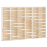 Wooden Collector's Display Case with 60 Compartments 60x4.5x40.5cm - Front View