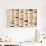 Wooden Collector's Display Case 60 Compartments 60x4.5x40.5 cm
