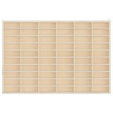 Wooden Collector's Display Case with 60 Compartments 60x4.5x40.5cm - Top-Down View