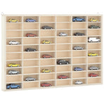 Wooden Collector's Display Case 60 Compartments 60x4.5x40.5 cm