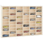 Wooden Collector's Display Case 60 Compartments 60x4.5x40.5 cm