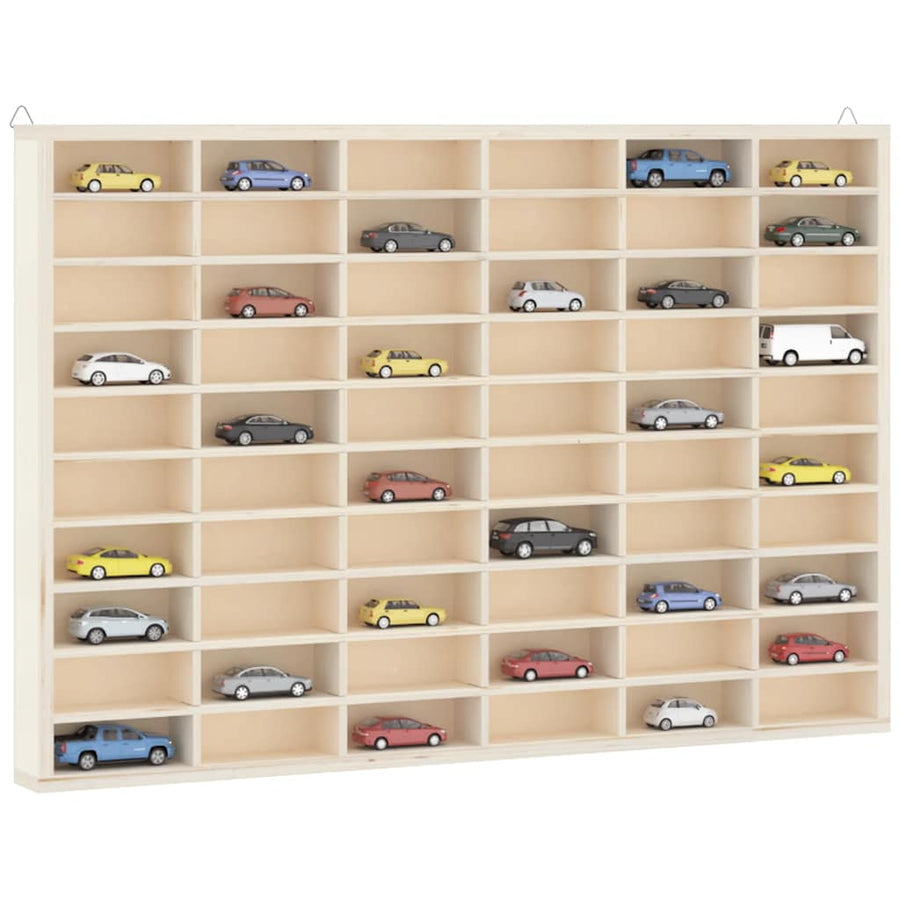 Wooden Collector's Display Case 60 Compartments 60x4.5x40.5 cm